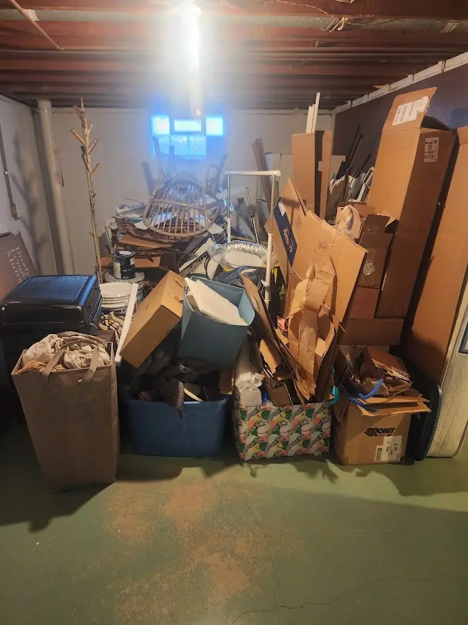 Roll-off dumpster container at job site for Construction Dumpster Rental in Canastota